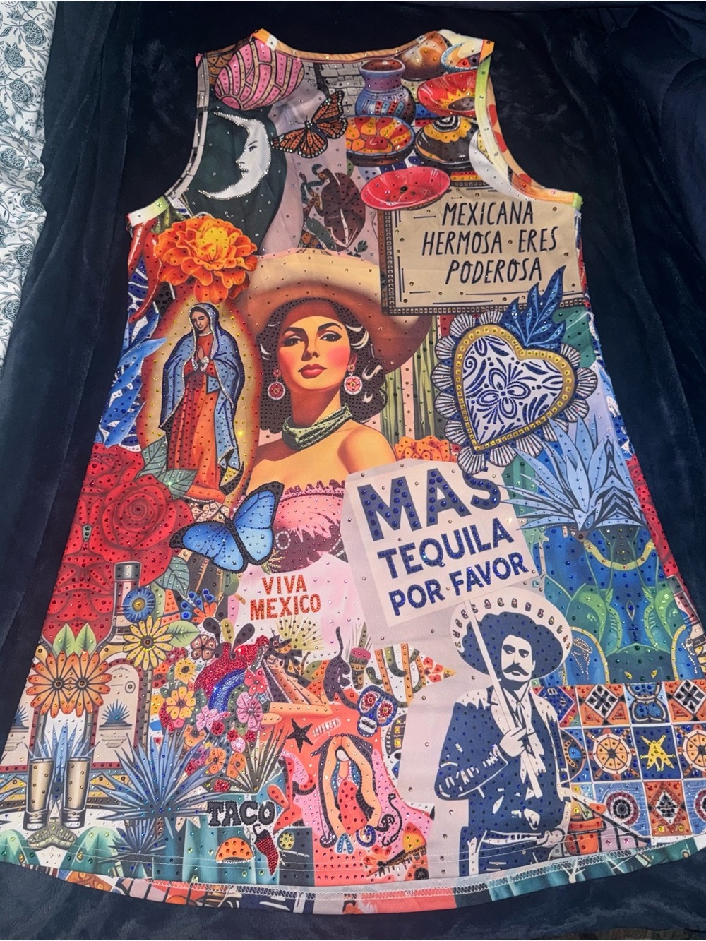 Vibrant Pink Mexican-Themed Graphic Tank Top